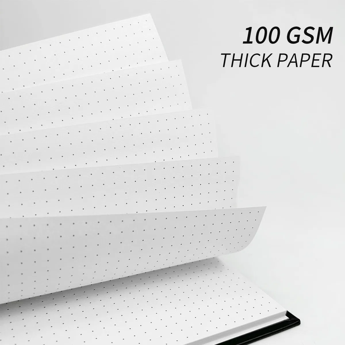 Ouzoustate Cuaderno de espiral con puntos de bala de 8.5 x 11 pulgadas, tamaño A4, cuadrícula de puntos grandes, papel grueso de 100 g/m², 160 páginas para escribir, dibujar, mujeres, hombres,
