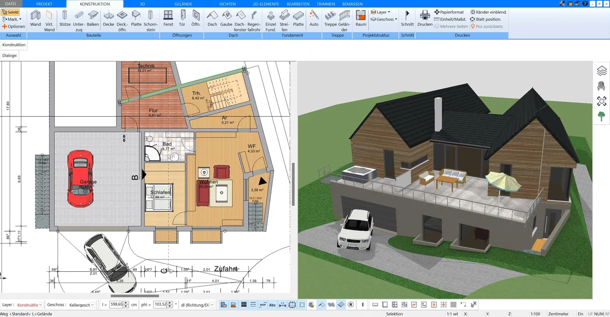 Plan7Architekt Pro 3 Porofessional Arquitectura & Casa Planner Software, Programa de Plano