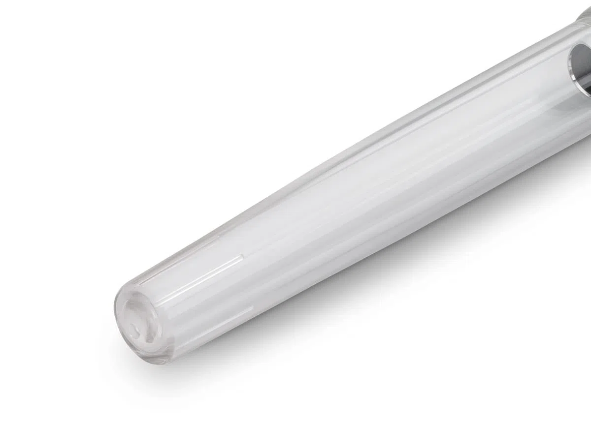 Kaweco Pluma estilográfica Student I Premium para cartuchos de tinta con plumín de acero I Nostalgischer Luxus pluma transparente I Ancho de pluma: M (medio)