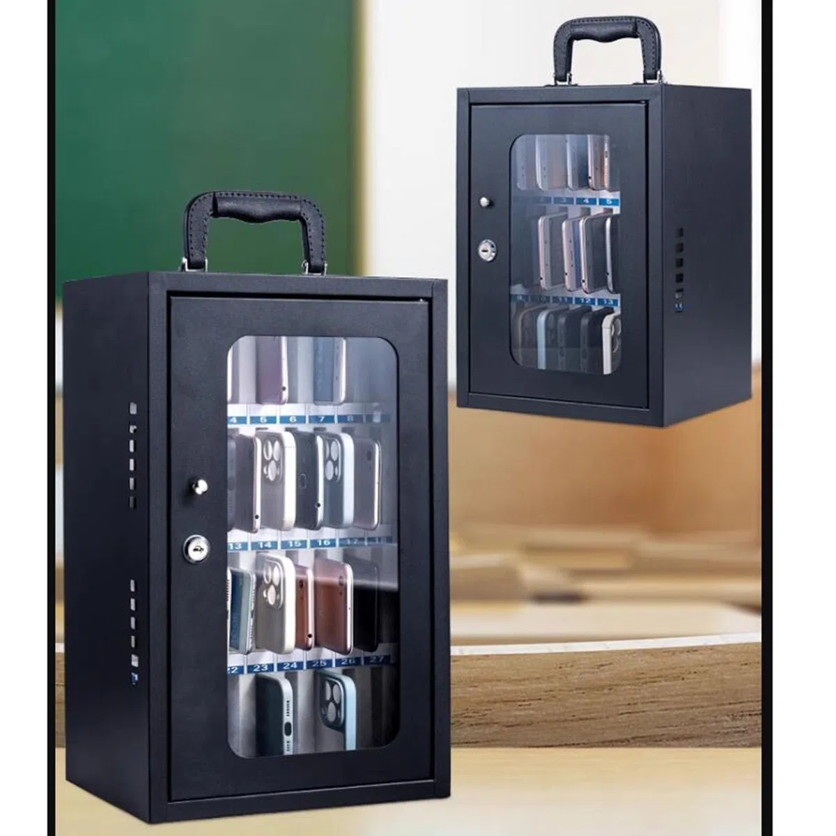 Armario de almacenamiento móvil resistente para 12-60 dispositivos, nizer de aula y oficina, perfecto para escuelas, solución eficaz de almacenamiento de dispositivos.