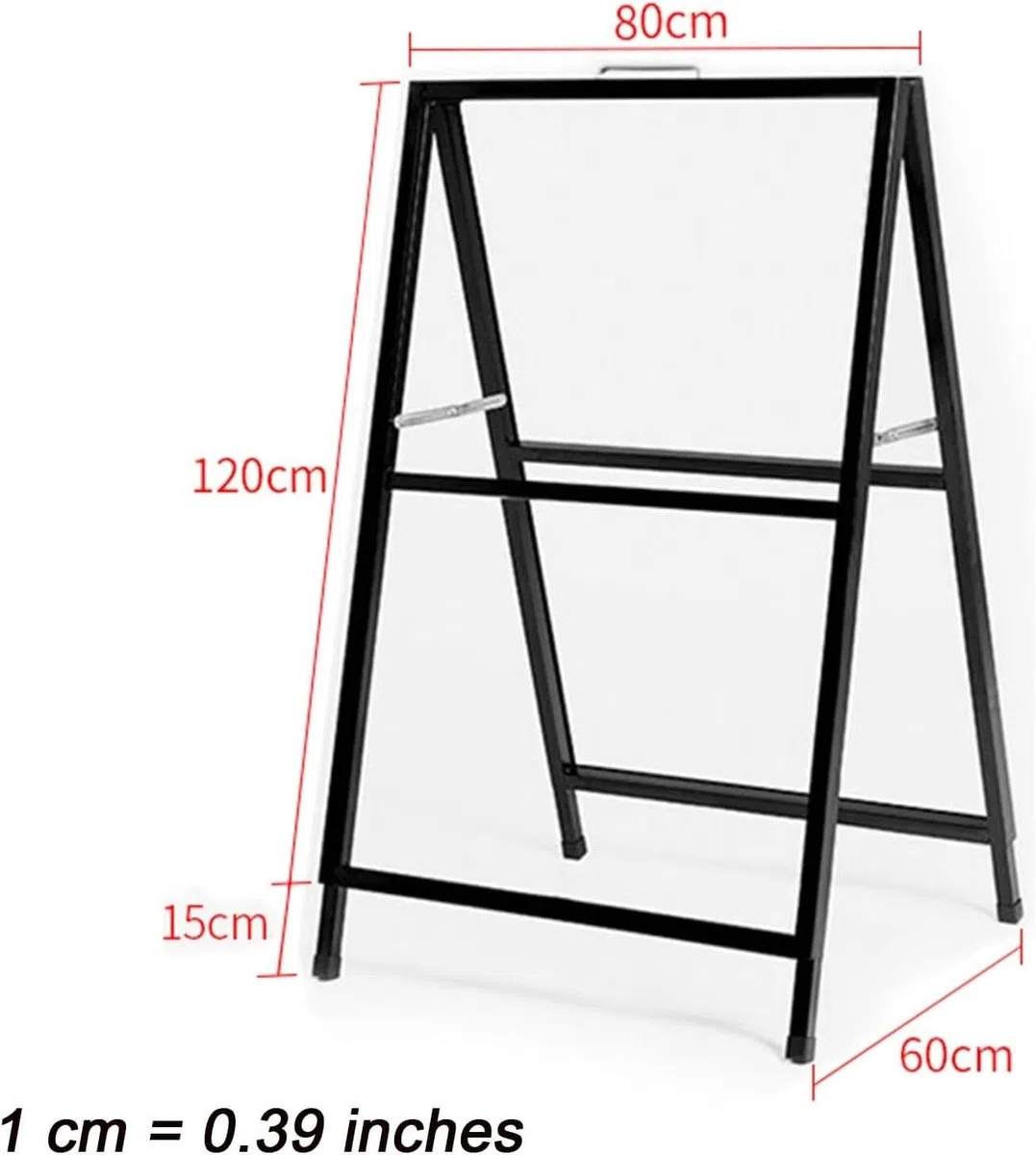 Soporte for Carteles, Vista Horizontal, Tablero de pavimento Lateral, Soporte Plegable for anuncios, Estante publicitario Soporte para Carteles