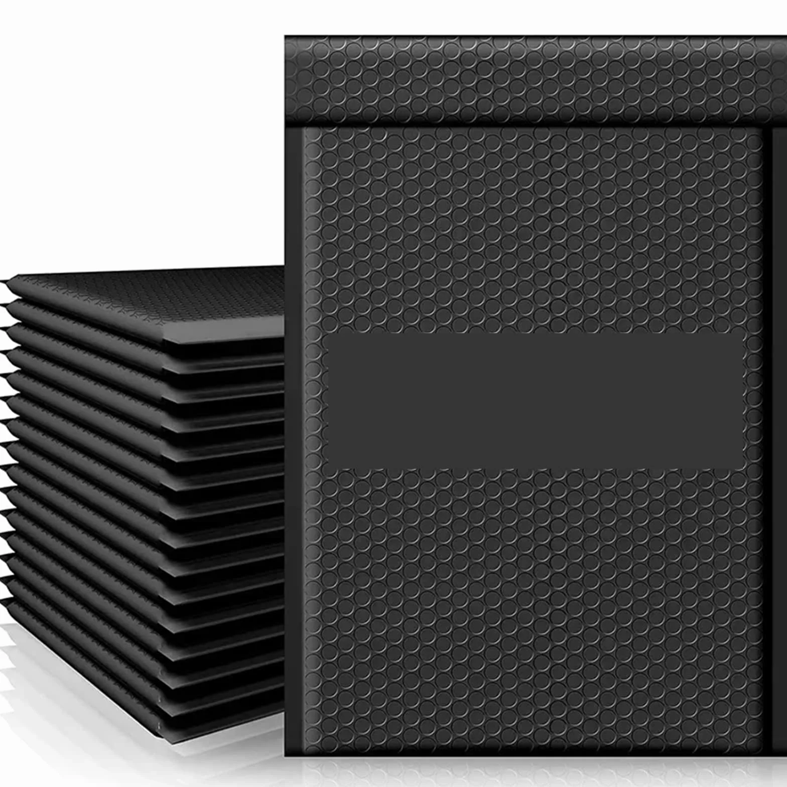 Sobres acolchados for anuncios publicitarios de burbujas polietileno rosa | Bolsas autoselladas Sobre de embalaje negro(18X23cm-black,50pcs)