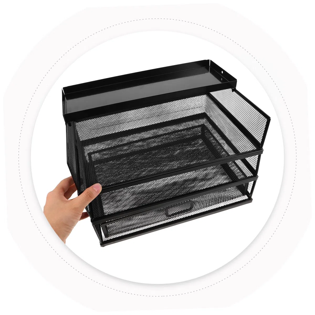 Archivador de metal con clasificador de documentos de escritorio para un almacenamiento eficiente en la oficina y el hogar, acceso rápido a archivos y soluciones de nización de escritorio