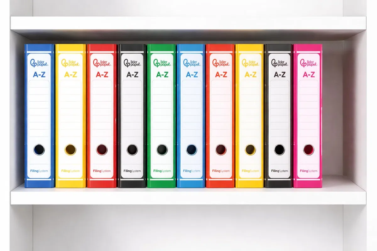 Archivador A4 2 Anillas con Caja – Pack 12 Profesional Oficina | Alta Capacidad para Gestorías y Empresas – OFFICEPAPER