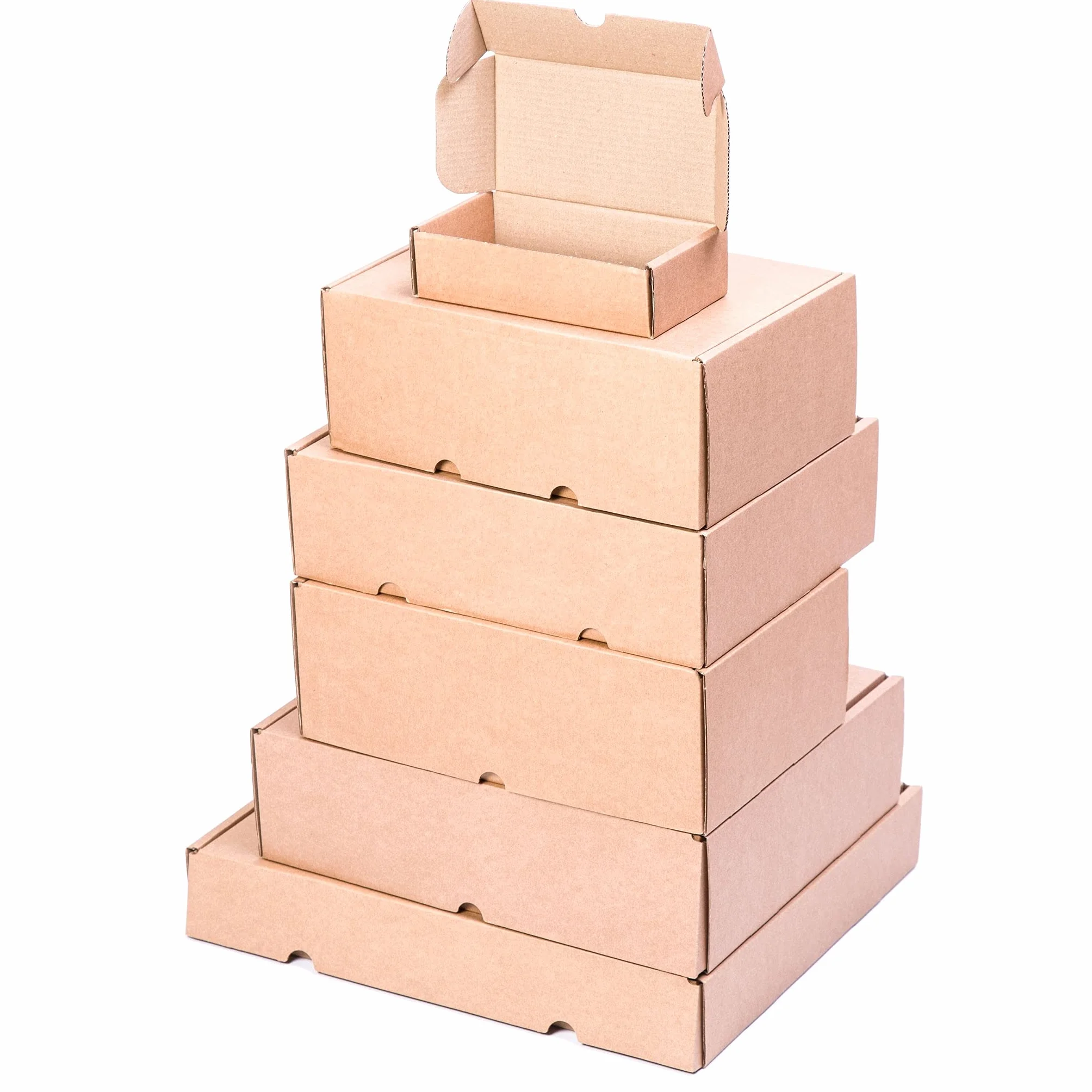 TELECAJAS 25 Cajas Postal Automontable 43x35x7 cm Cartón Kraft con Tapa Robusta