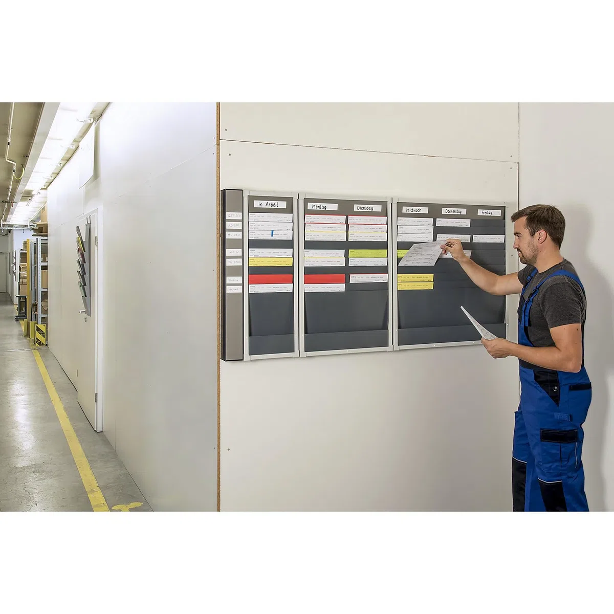 Panel modular clasificador para documentos, 25 compartimentos, altura 1350 mm, con 2 hileras.