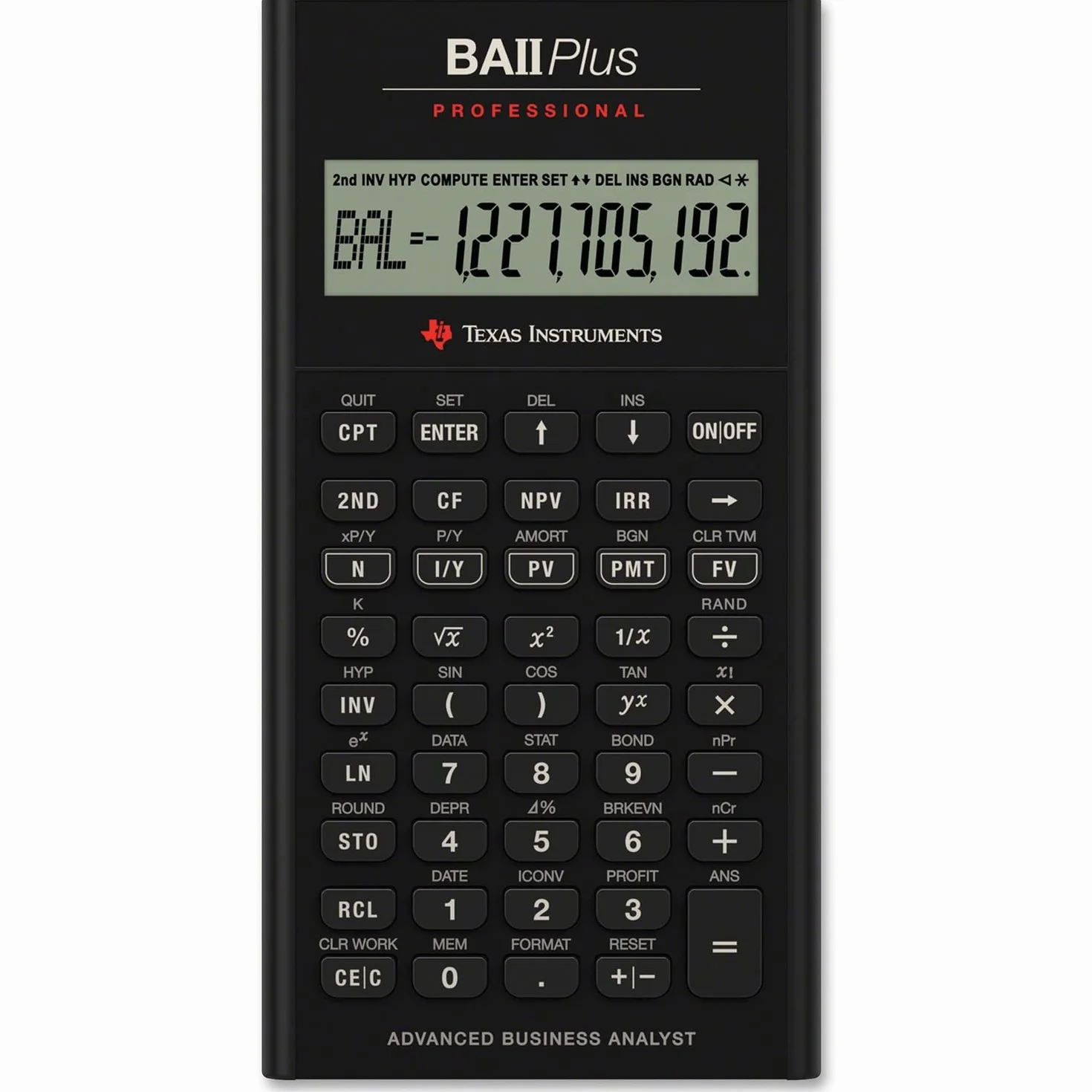 Texas Instruments BA II Plus Professional Calculadora, negro