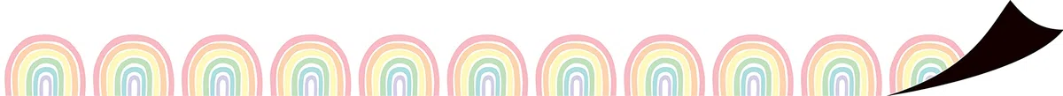 Teacher Created Resources Borde magnético con diseño de arco iris pastel