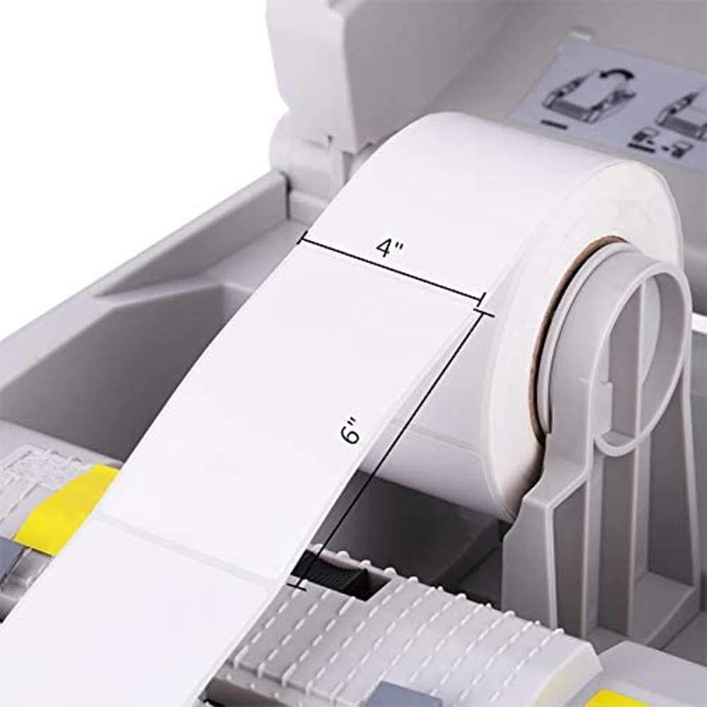 Etiquetas térmicas de 101 x 152 mm, 6 rollos directos (6 etiquetas térmicas pegatinas de 101 x 152 mm)