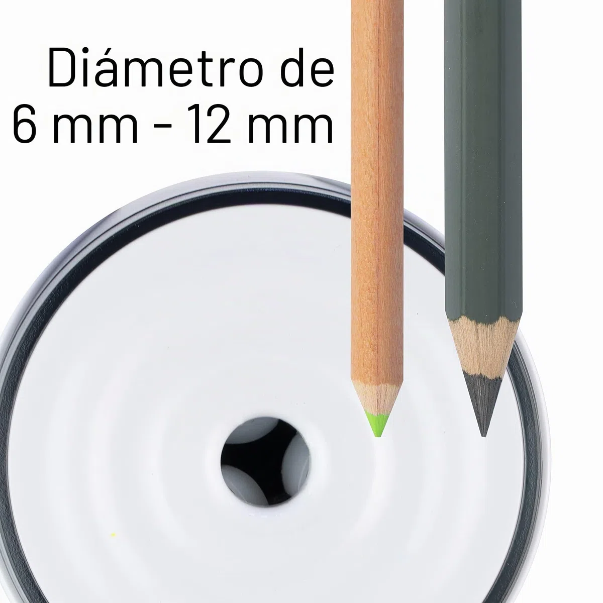 Sacapuntas eléctrico JOLLY Herbert Sacapuntas eléctrico grande para todos los lápices, también para lápices finos de artista y lápices a todo color con auto-stop blanco, incl. cable de carga