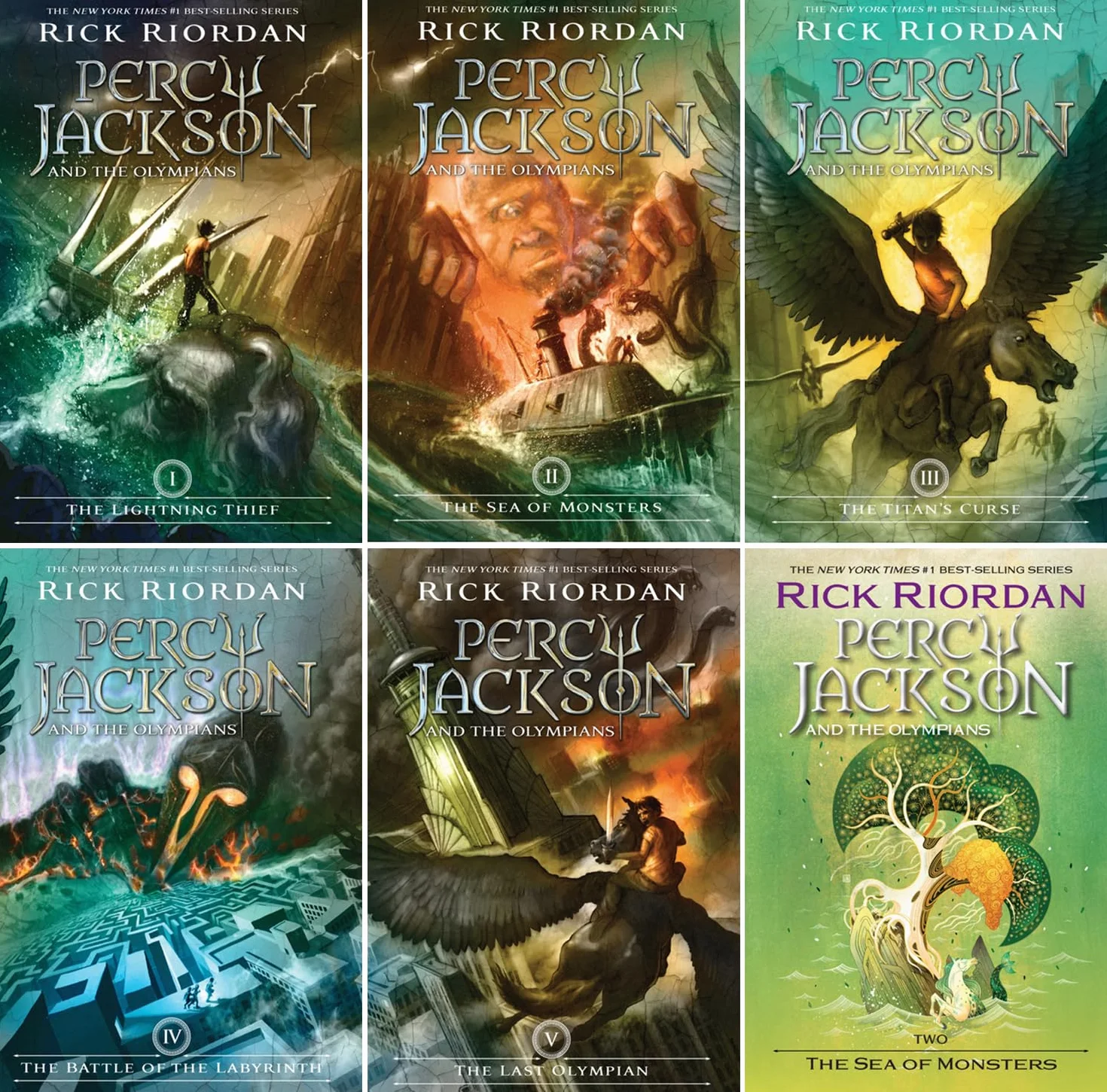 Rick Riordan Percy Jackson & The Olympians Series Set Books 1-5