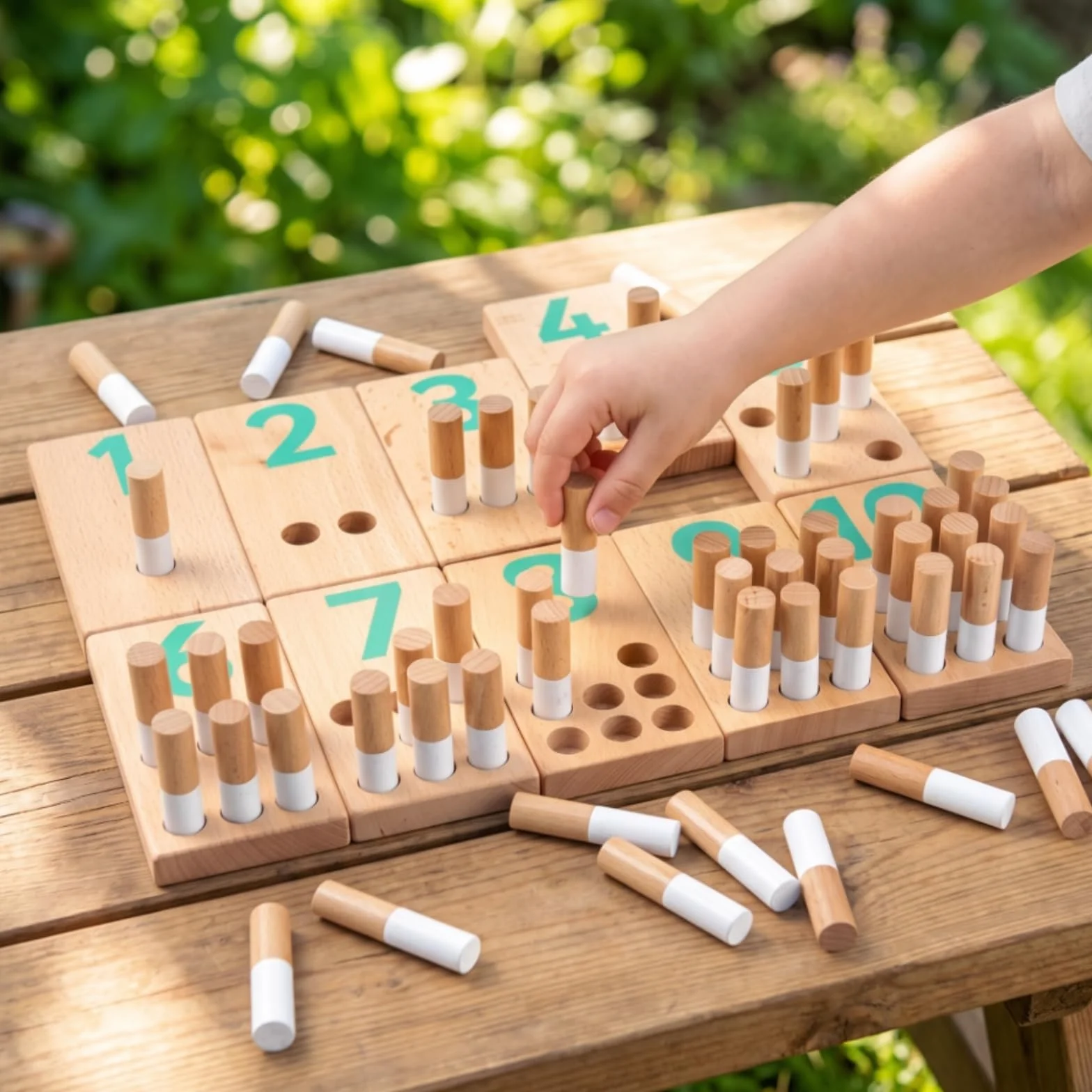 Juego Numerar Educativo Tablero con Clavijas Números Tablero Clavijas para Aula