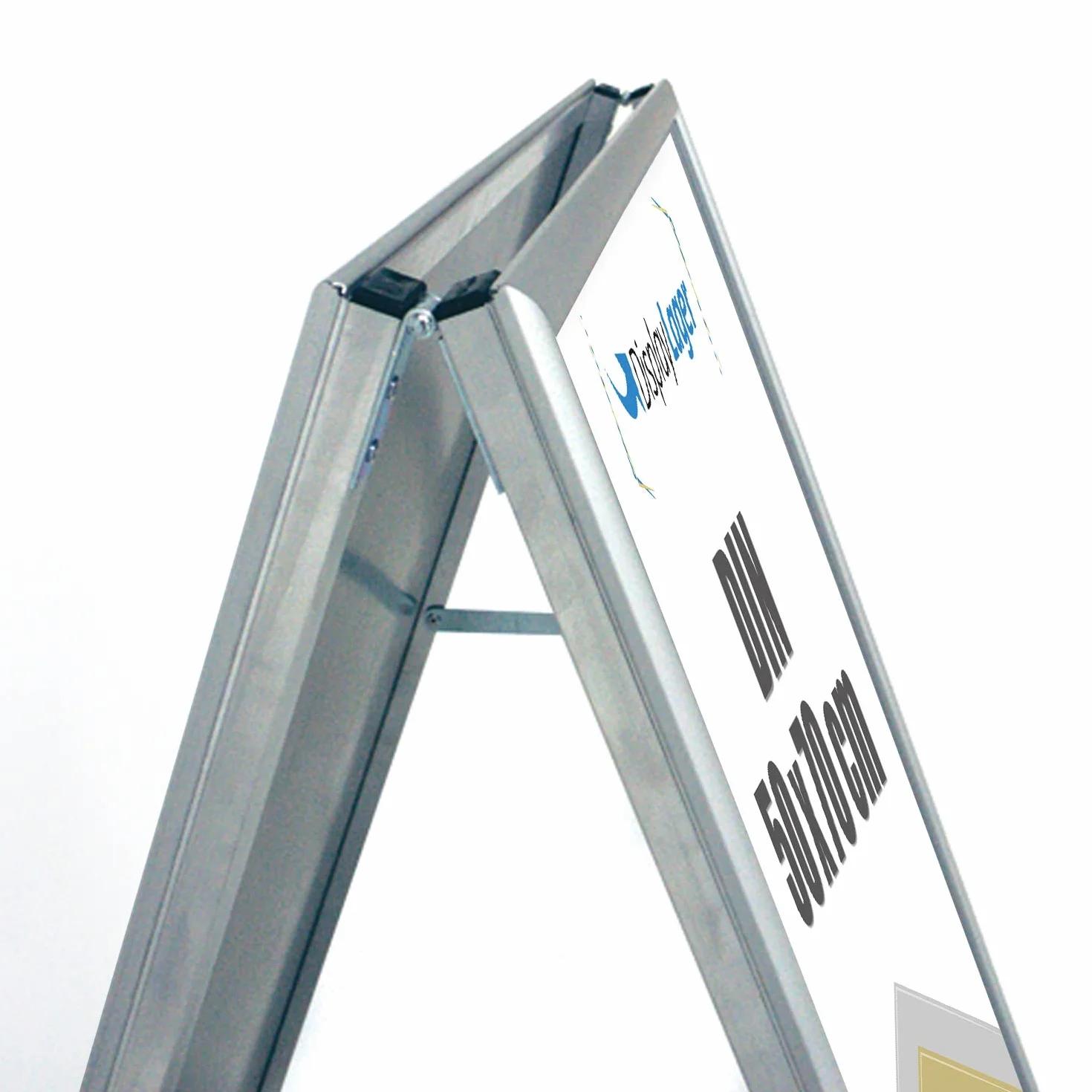 DisplayLager - Customer Budget Alu-Line, plata, para uso interior, ambos lados (2 carteles) (A1)