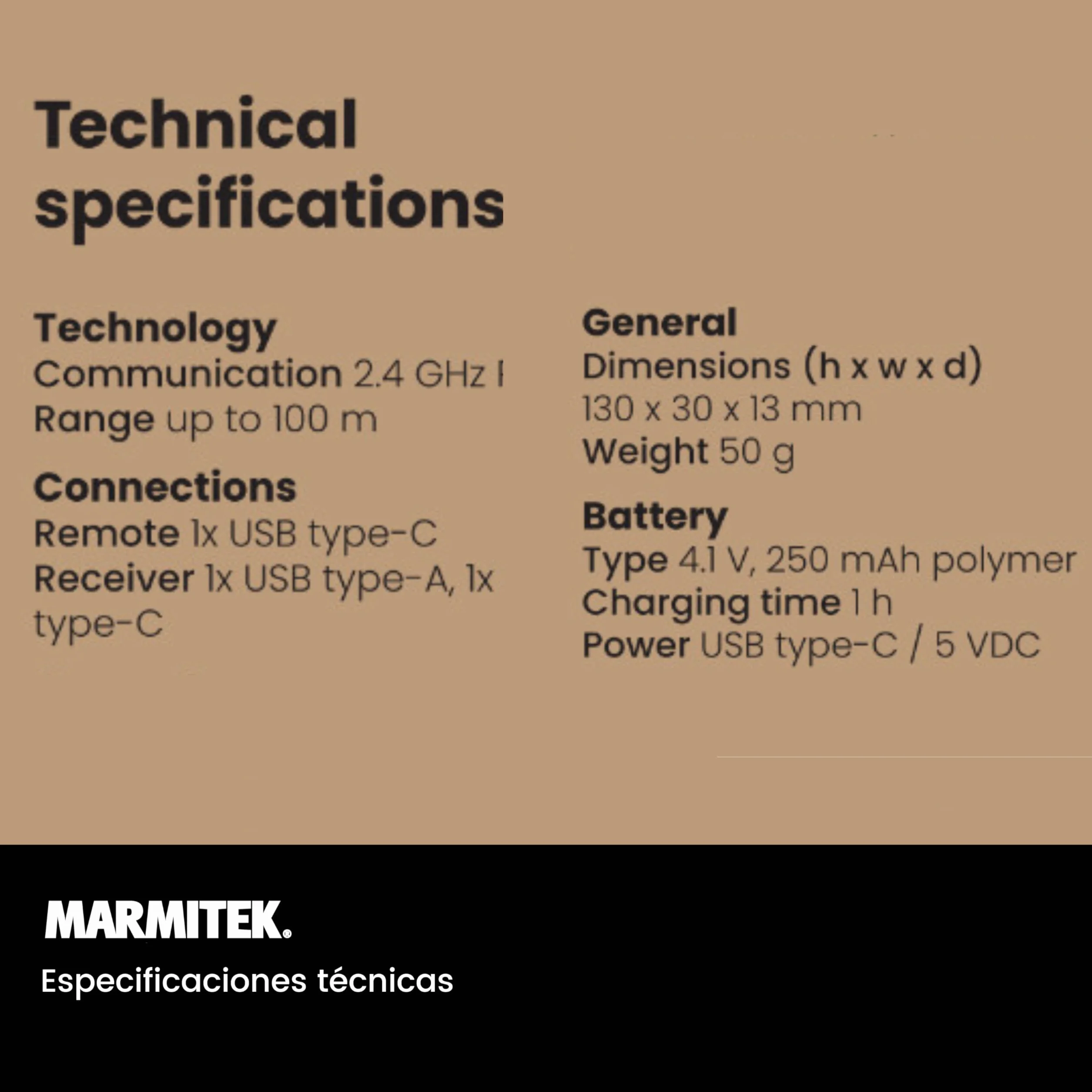 Controlador de presentaciones Marmitek WPR 400 – Puntero digital y Air Mouse – Función zoom y marcado – Receptor USB-C y USB-A – Presentación inalámbrica – Wireless Presenter – Clicker PowerPoint