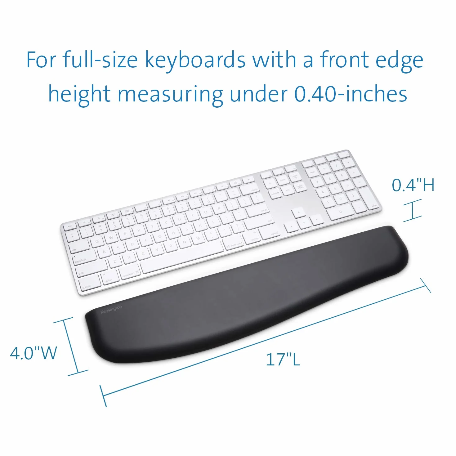 Kensington K52800WW - Reposamuñecas Ergosoft para teclados Finos Color Negro