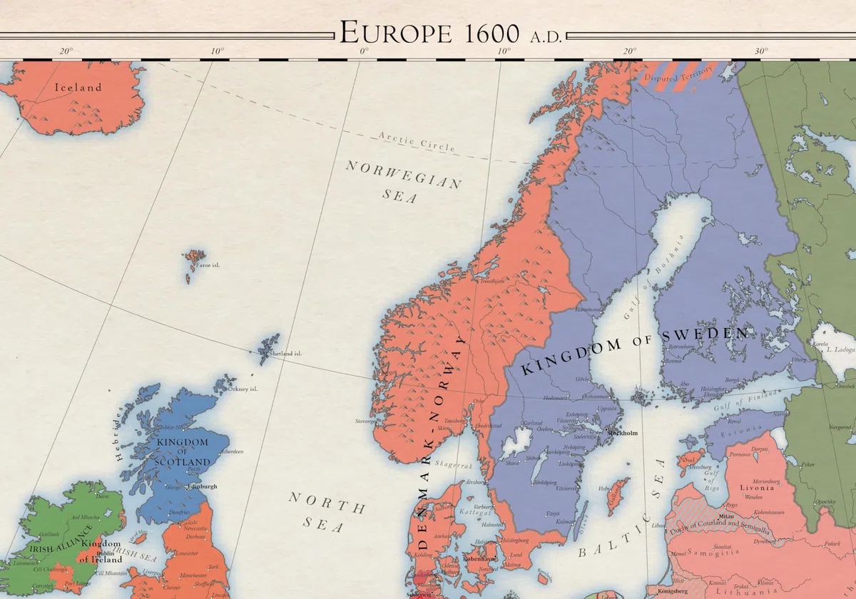 Europa 1600, Mapa Histórico (100x70cm)