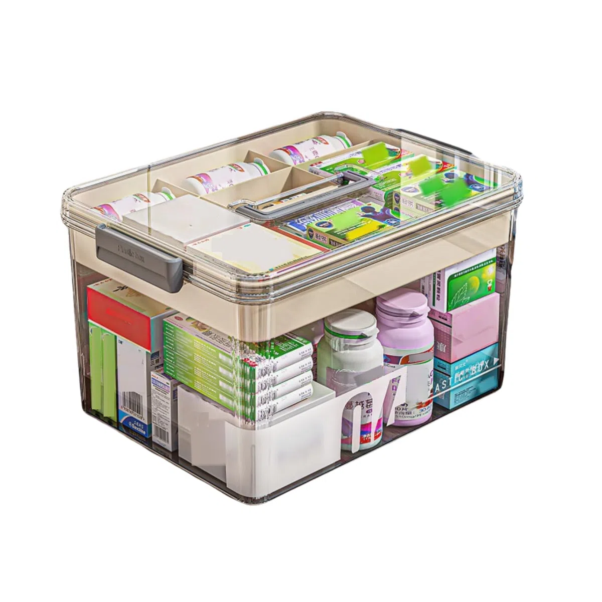 Yongheng Medicine Box, Caja para medicinas,Caja medicinas grande, Cajas medicamentos, multifunción Organizador medicamentos con asa, para hogar al aire libre