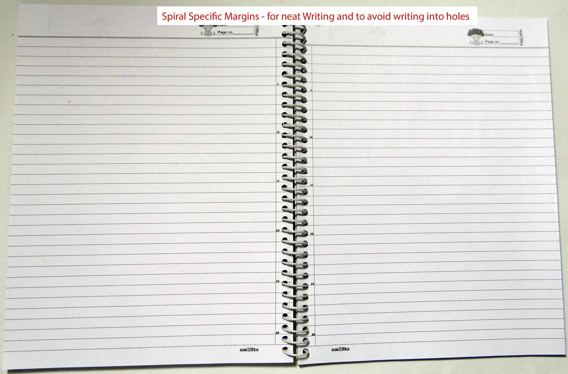 amblitz Cuaderno en espiral | rayado | 200 páginas | Paquete de 2 | Tamaño A4 | Papel grueso de 70 g/m² | Combo de cuadernos en espiral |
