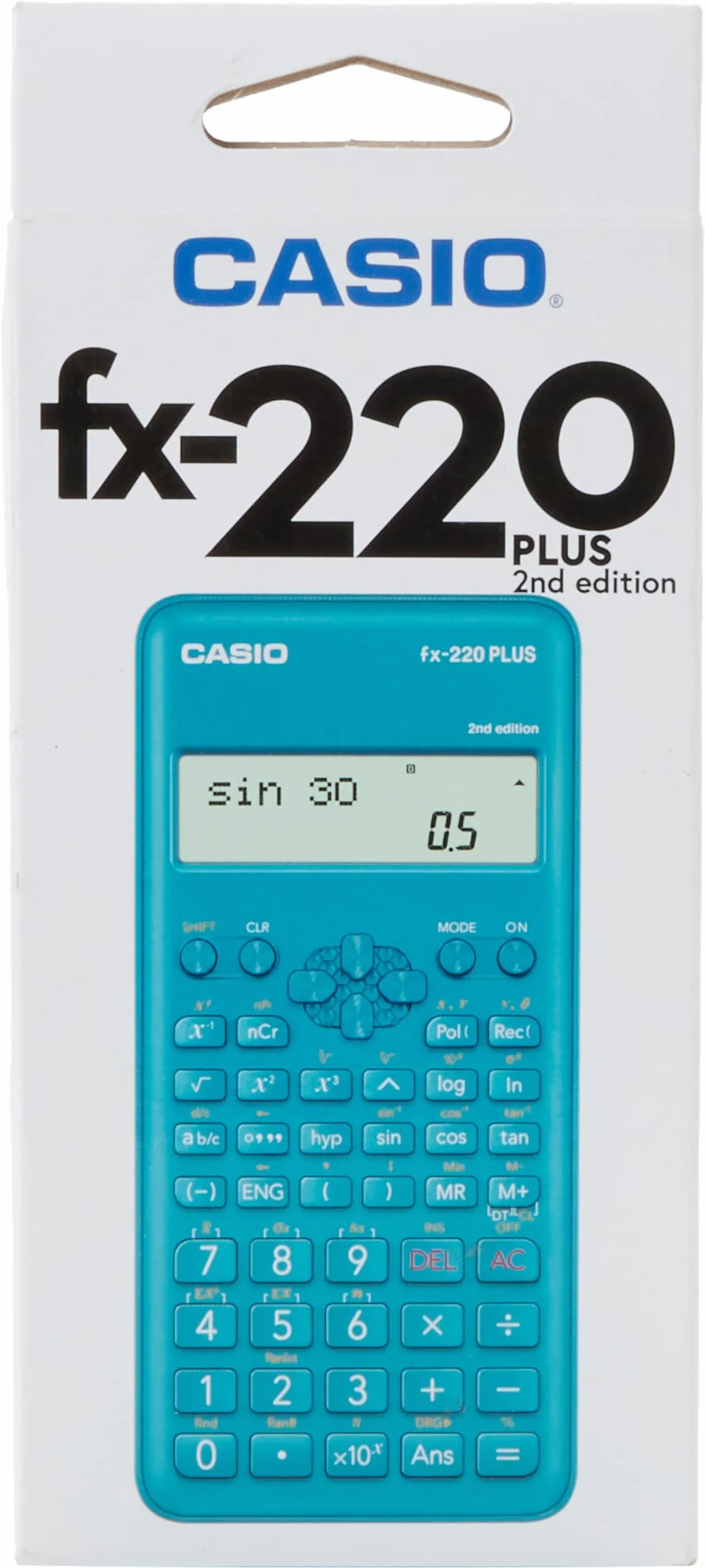 Casio Calculadora (Bolsillo, Calculadora científica, 2 líneas, Batería, Azul)