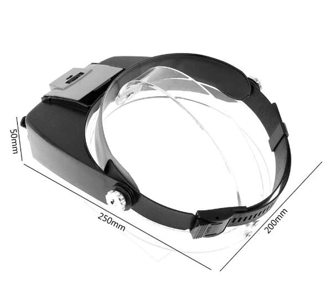 Lupa con Luz, Diadema, Visera con Lupa Iluminada para Lectura, Lupa para Joyería, Reparación De Relojes Y Electrónica.