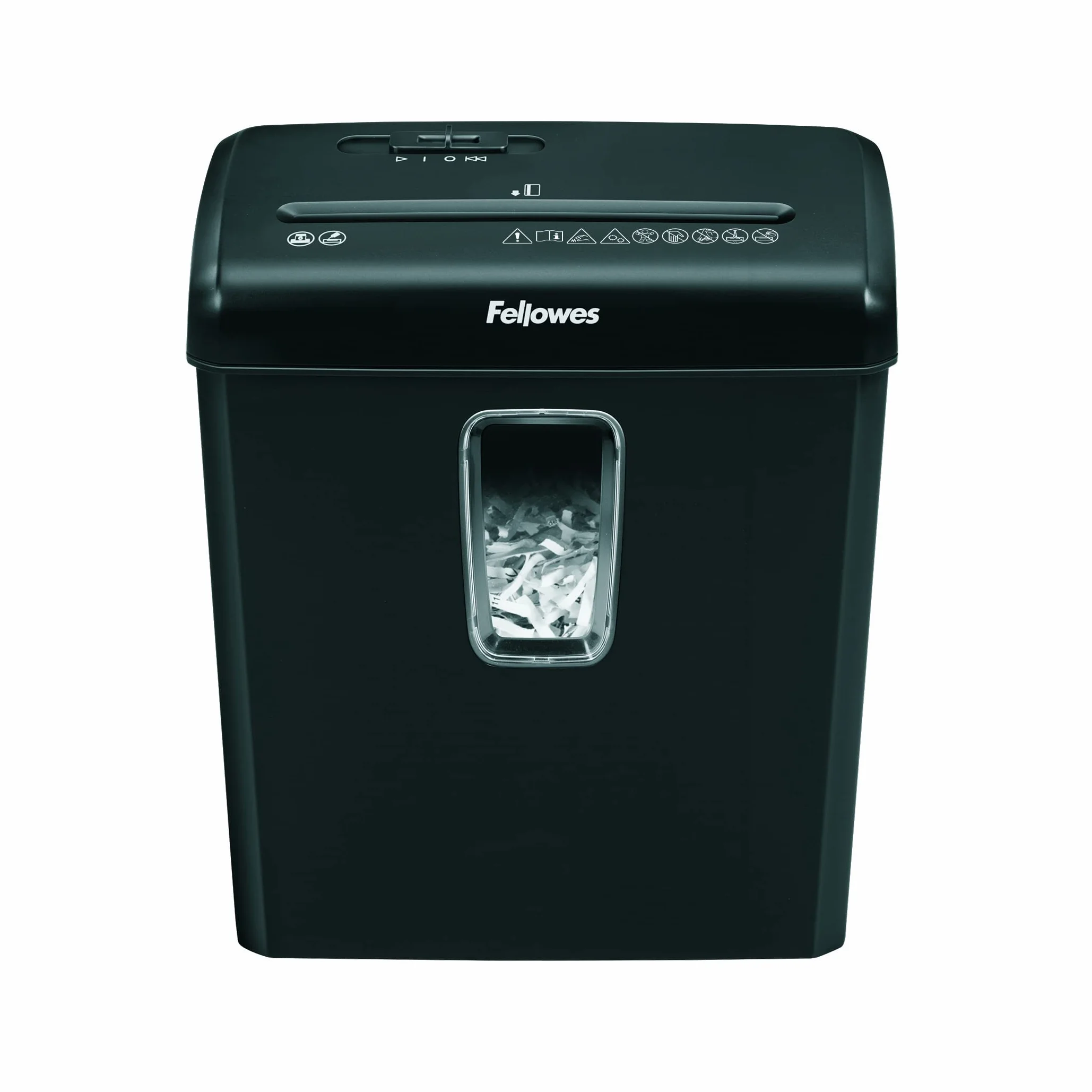 Fellowes Shredder Powershred FS-6C - Trituradora de Papel de Corte Cruzado de 6 Hojas para Uso doméstico - Trituradora de Documentos Personal y de Oficina - Cubo de 15 litros - Nivel de Seguridad P-4