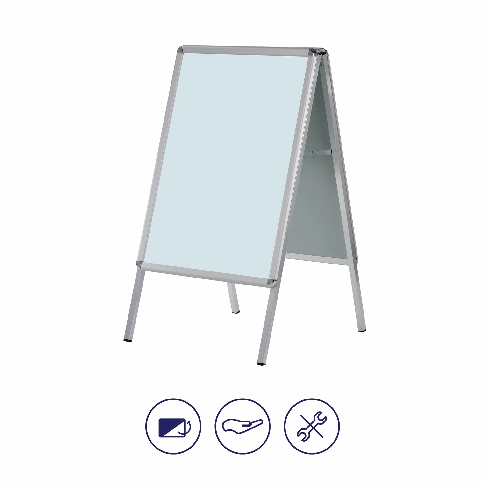 Franken A-Board Poster Frame - Tablero A1 para indicadores, plateado