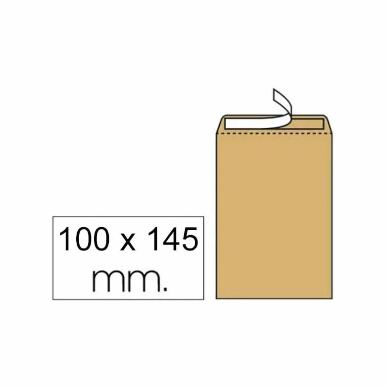 Caja de 1000 Sobres Bolsas Kraft 100x145mm Para Envíos Salarios Tira Silicona Autoadhesivo Bolsas de Papel para Bisutería, Joyería (1000)