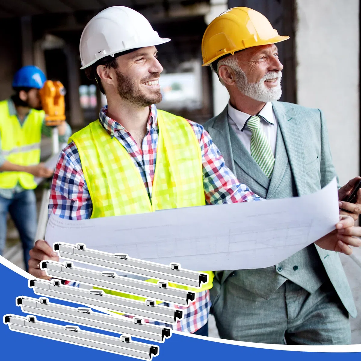 ReliThick 10 abrazaderas de 25.8 pulgadas para colgar archivos, carpetas organizadoras de almacenamiento para carteles de papel de construcción, planes, dibujos, artes