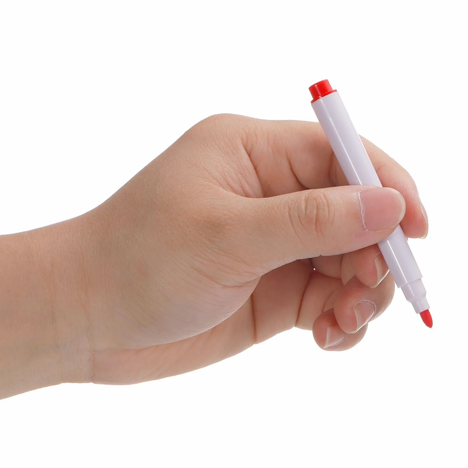 PATIKIL Rotuladores para Pizarra Blanca, Paquete de 100, Tinta Amarilla, Punta Fina, Baja Emisión de Olores, con Tapa Borradora para Oficina, Hogar, Aula, Varilla Blanca