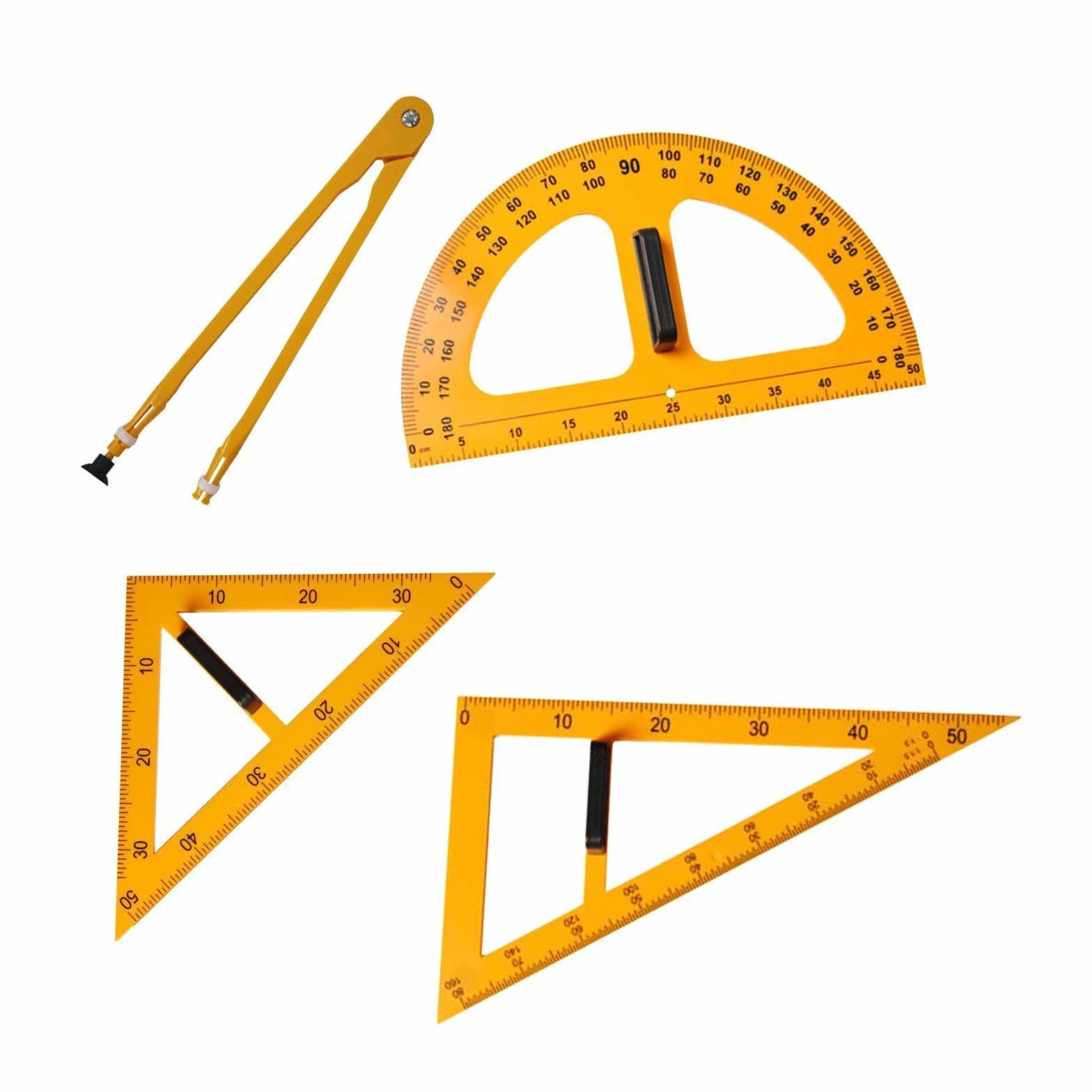 Regla multifunción para matemáticas y geometría, material didáctico de gran tamaño para dibujar lecciones de matemáticas, útiles para profesores, herramienta de