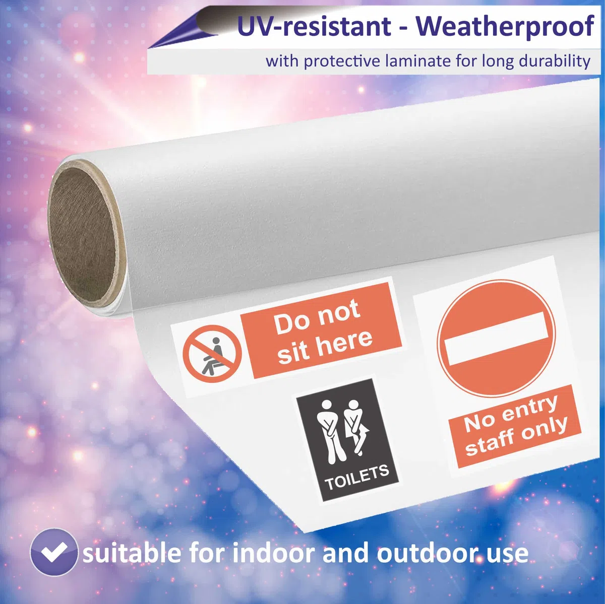 INDIGOS UG - Pegatinas - Seguridad - Advertencia - Visitors Must Report To Site Office Sign 254mmx177mm - Decal for Office - Oficina - Empresa - Escuela