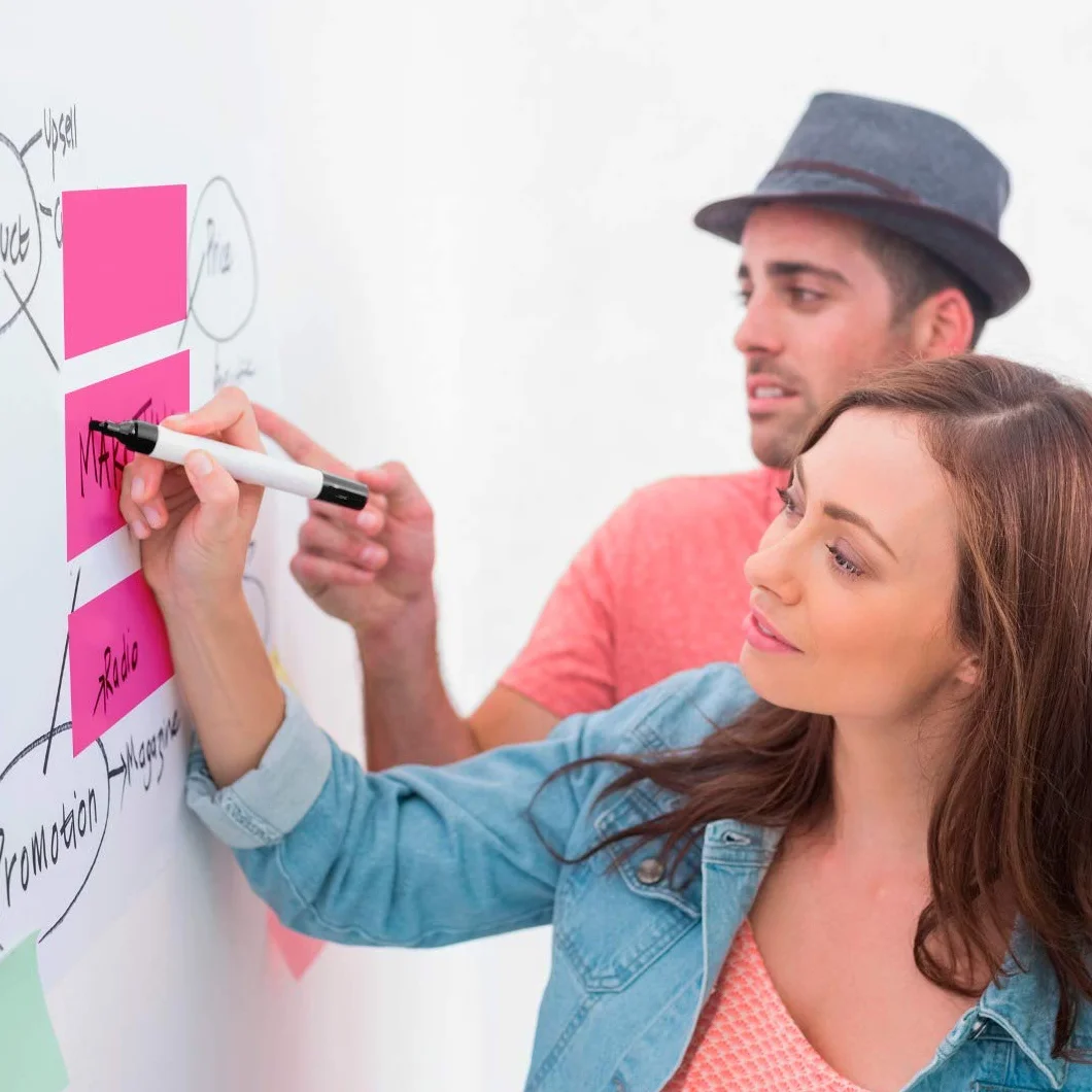 Innox Pizarras electrostáticas autoadhesivas Whiteboard DIN A1 Tubo 20 unidades