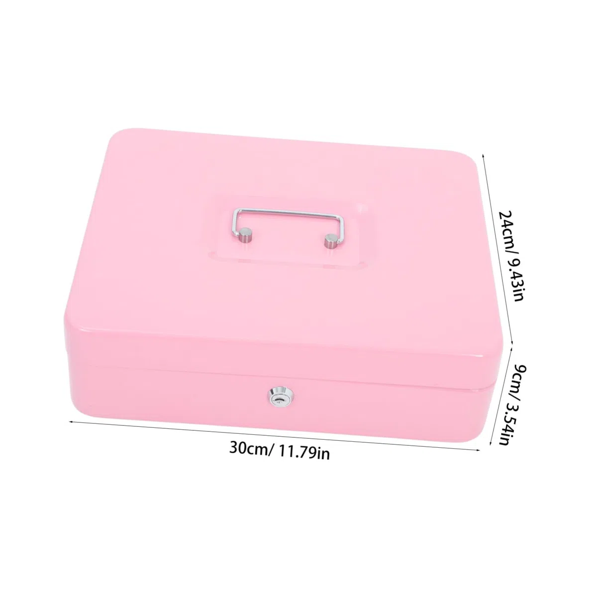 Caja De Caudales Con Llave De Metal Para Almacenamiento Seguro Para Comercios Hostelería y Oficinas Organizadora De Caja Con Cerradura y Llave
