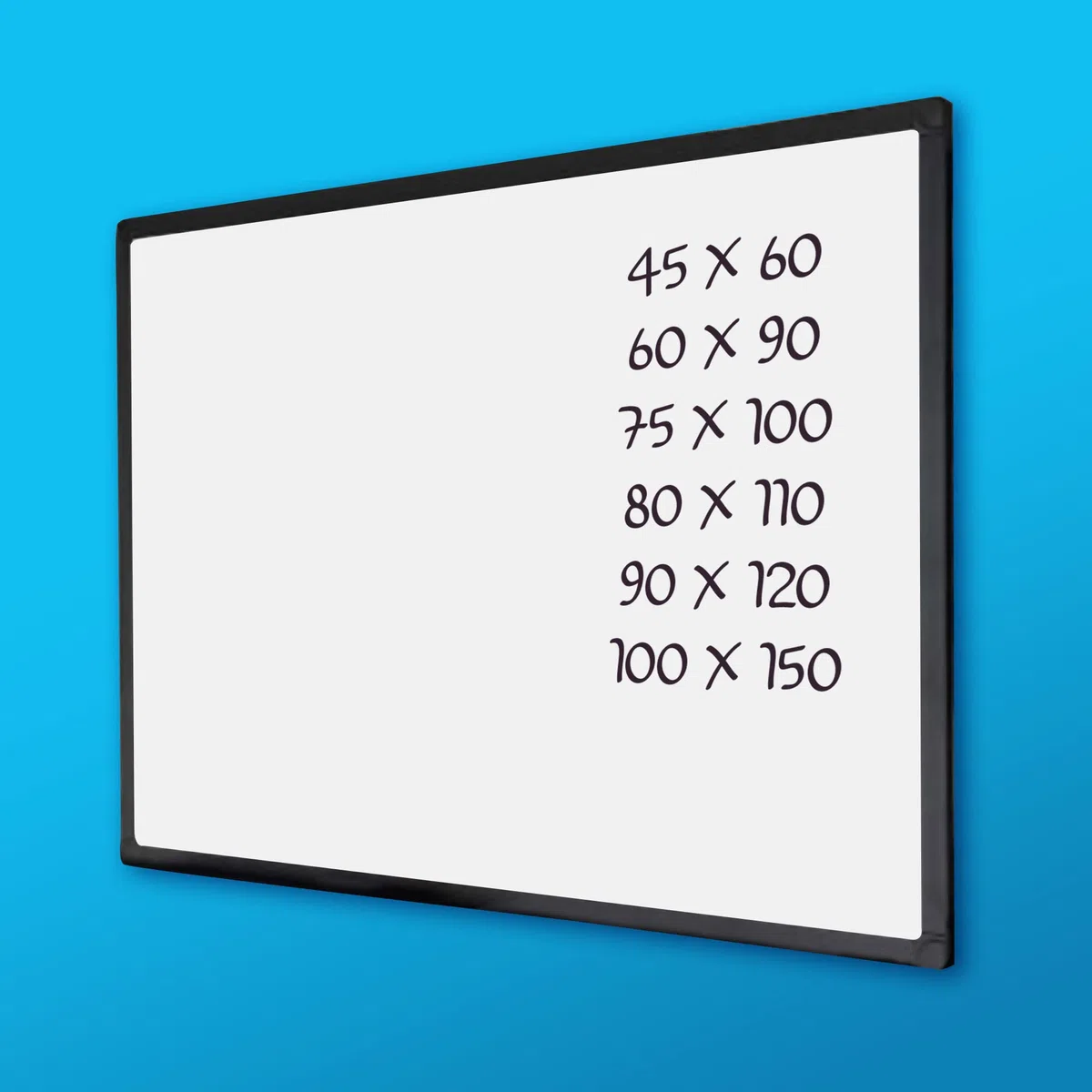 IVOL Eco Pizarra blanca magnética de 80 x 110 cm con marco negro, pizarra blanca magnética y pizarra magnética grande, pared magnética con bandeja para rotuladores, lavable para oficina, escuela